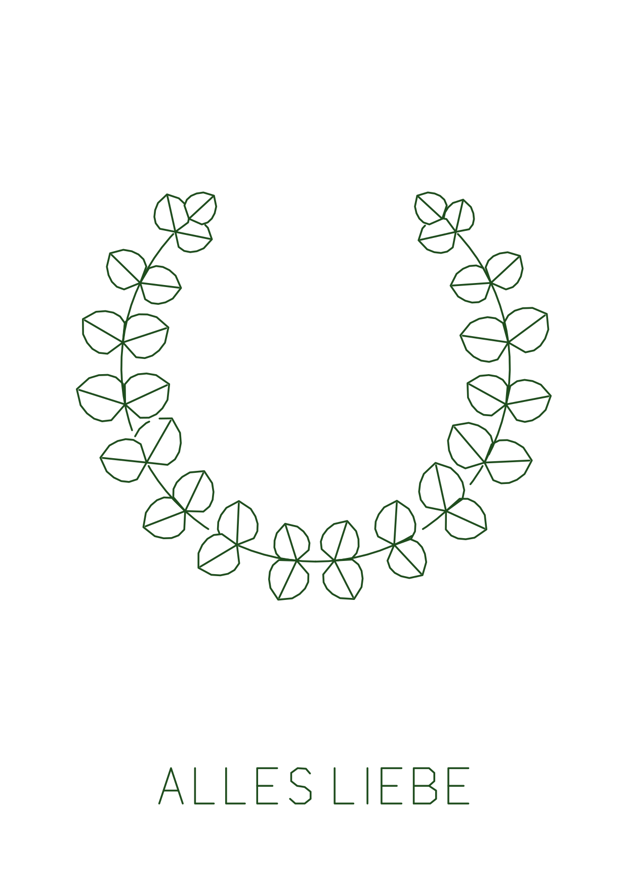 Generative Plotter-Kunst: Botanik, Ginkgo Grün