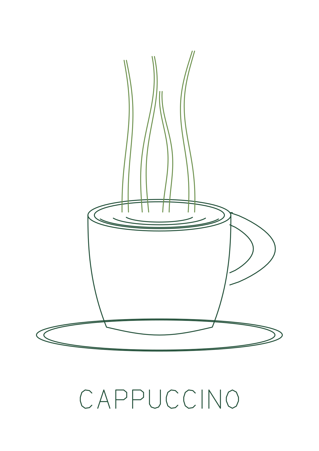 Generative Plotter-Kunst: Kaffee, Bohnen Wald