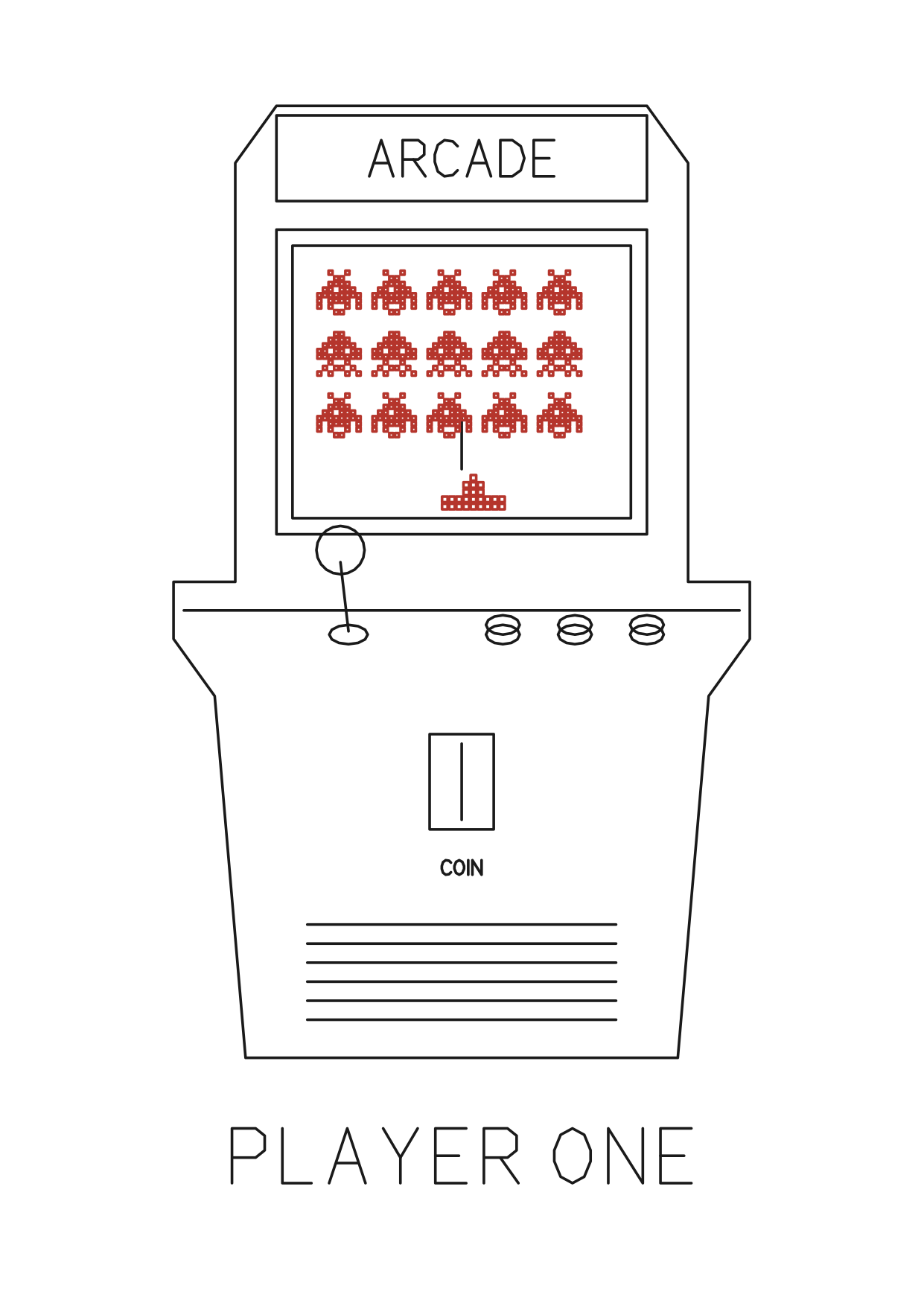 Generative Plotter-Kunst: Retro-Games, Space Rot