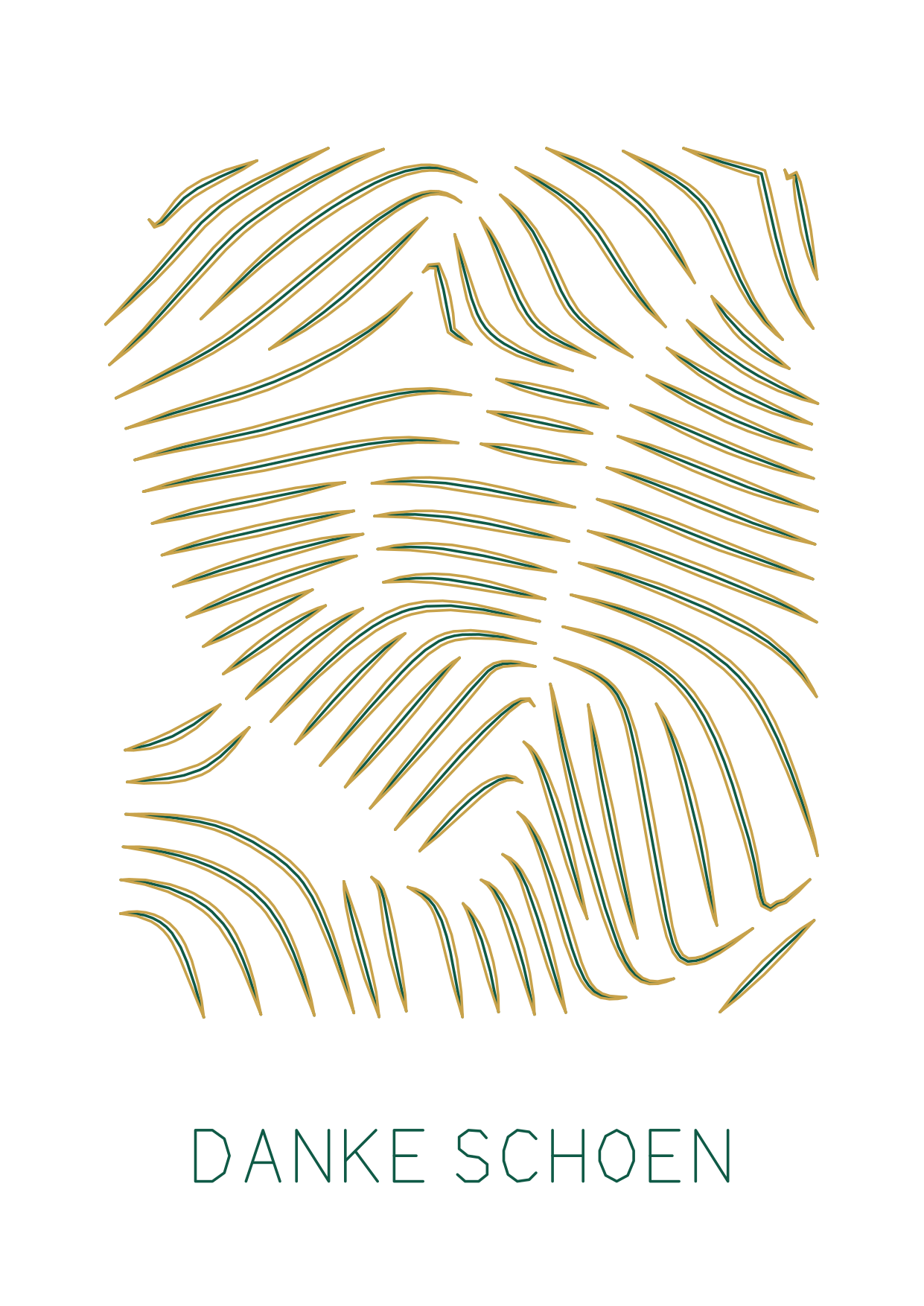 Generative Plotter-Kunst: Strömung, Wirbel Smaragd