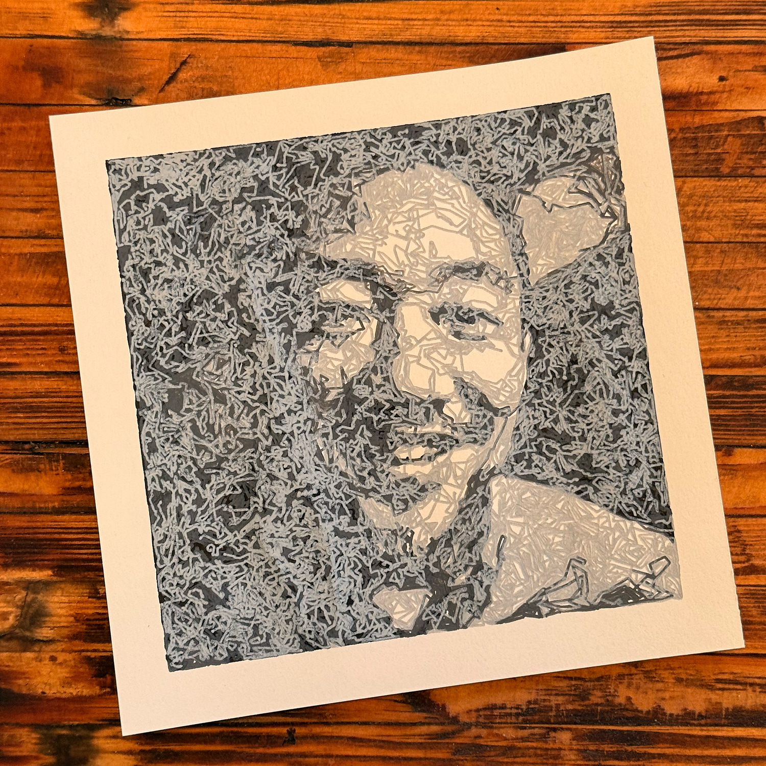 Portrait als handgezeichnete Edition in Scribble-Technik — Ehrengäste, Preisträger, Verabschiedungs-Geschenk in Museumsqualität