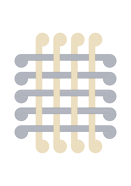 Poster: Geflecht – Woven Ribbon Gold