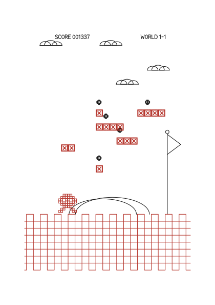 Poster: Retro – Jump & Run Rot