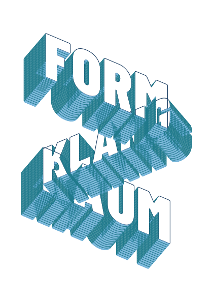 Poster: 3D-Text – Falt-Extrusion Ozean