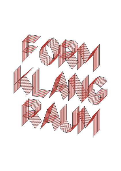 Poster: 3D-Text – Schichtschrift Rot