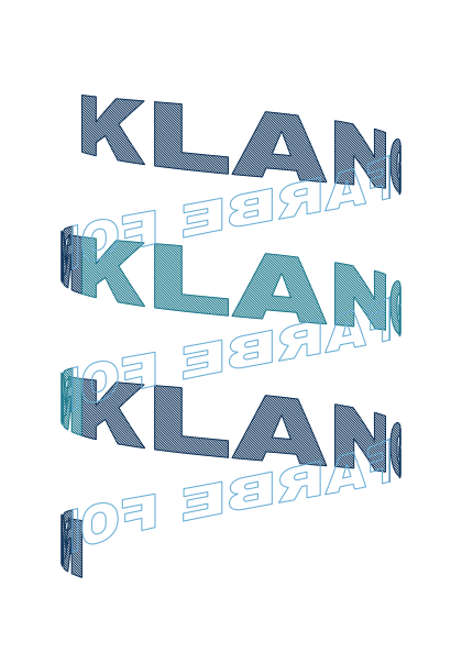 Poster: Typografie – Schrift-Helix Ozean