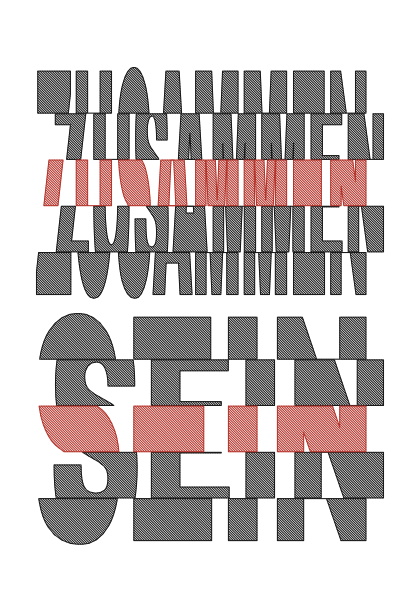 Poster: Typografie – Versatz Rot