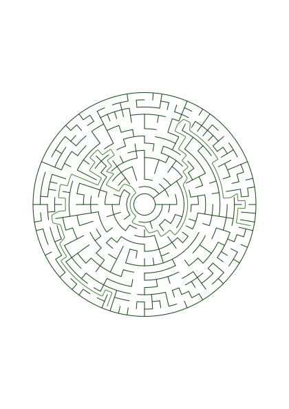 Poster: Zellen – Labyrinth Grün
