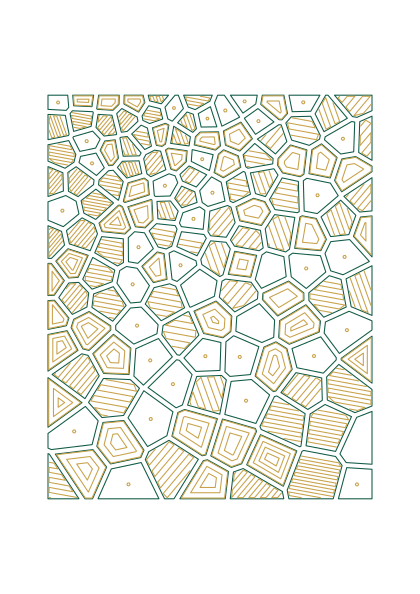 Poster: Zellen – Voronoi Smaragd
